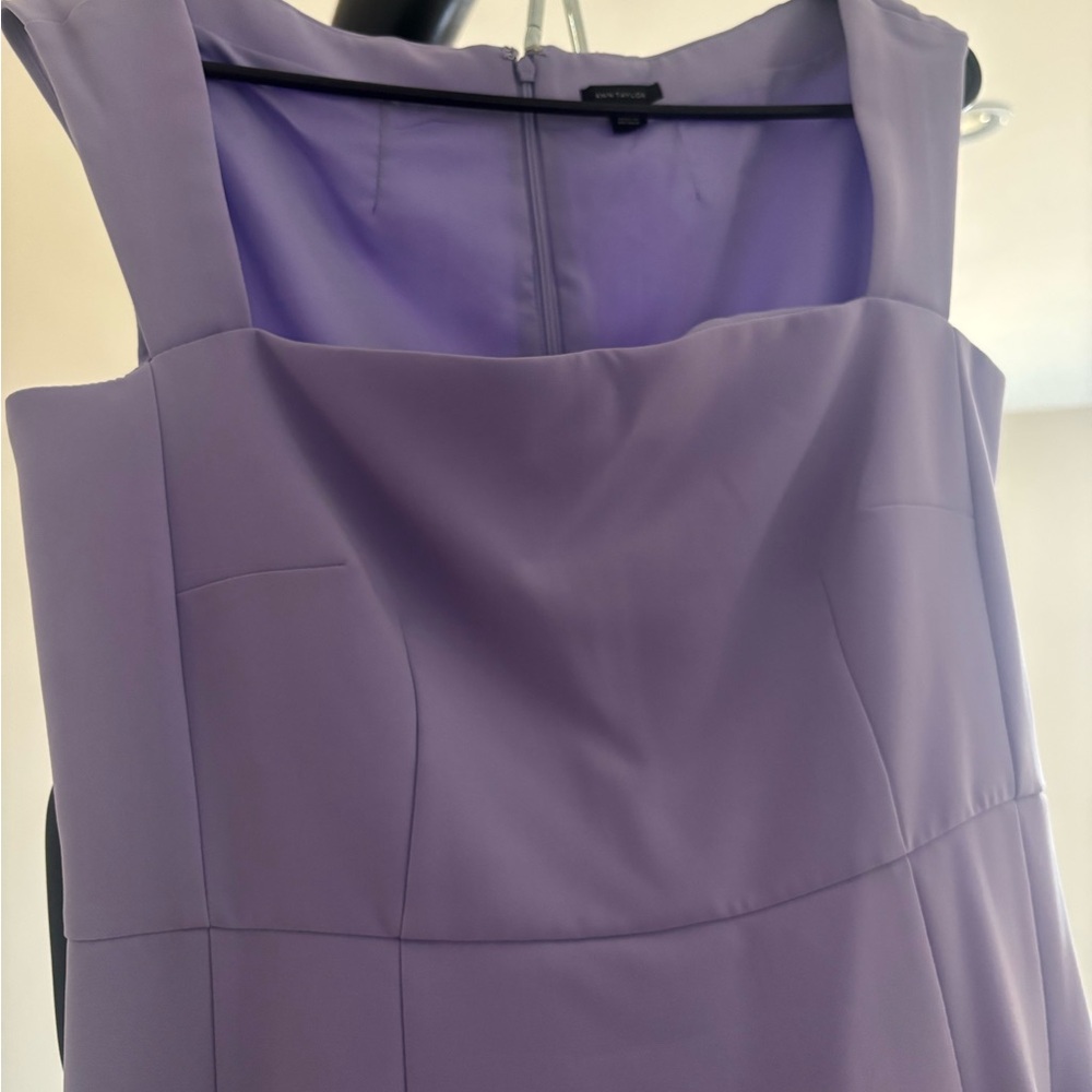 Ann Taylor Lavender Square-Neck Sheath Dress - Picture 9 of 10